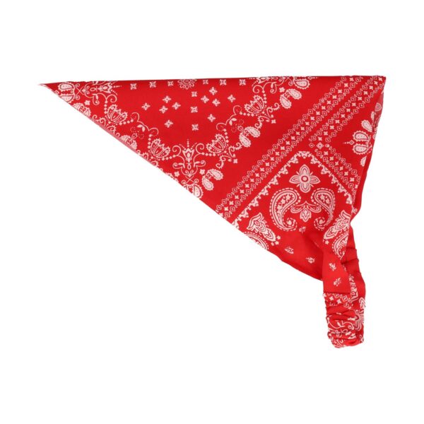 haarband zakdoek paisley print_16 Haarband Bandana - Paisley Patroon - Wit Rood