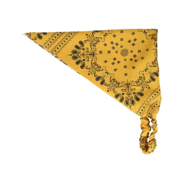 haarband zakdoek paisley print_17 Haarband Bandana - Paisley Patroon - Zwart Geel