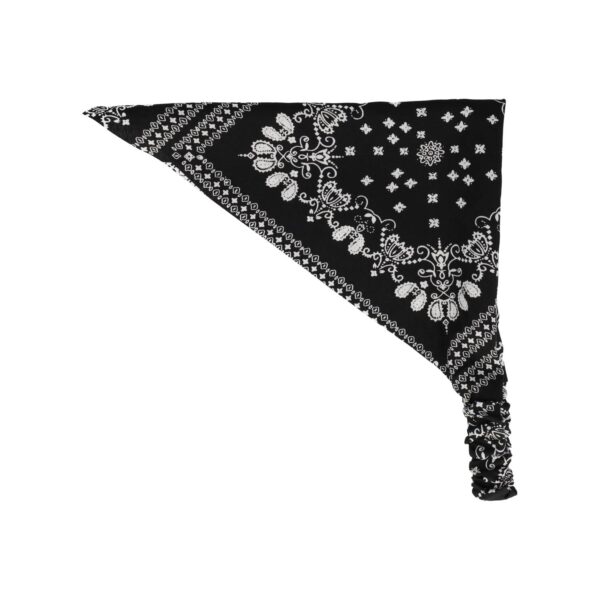 haarband zakdoek paisley print_18 Haarband Bandana - Paisley Patroon - Wit Zwart
