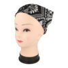 haarband zakdoek paisley print_19 Haarband Bandana - Paisley Patroon - Wit Zwart