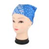 haarband zakdoek paisley print_21 Haarband Bandana - Paisley Patroon - Wit Blauw