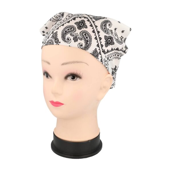 haarband zakdoek paisley print_24 Haarband Bandana - Paisley Patroon - Zwart Wit
