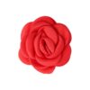 haarbloem klem broche zwart wit rood_10 Haarspeld Duckklem 8cm – Haarbloem Roos – Rood