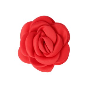 Haarspeld Duckklem 8cm – Haarbloem Roos – Rood