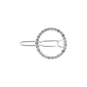 Haarspeld Haarclip 2cm - Cirkel Strass Steentjes - Zilver