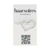 haarclip strass steentjes_12 Haarspeld Haarclip 3cm - Hartje Strass Steentjes - Zilver