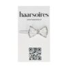 haarclip strass steentjes_15 Haarspeld Haarclip 3cm - Strik Strass Steentjes - Zilver