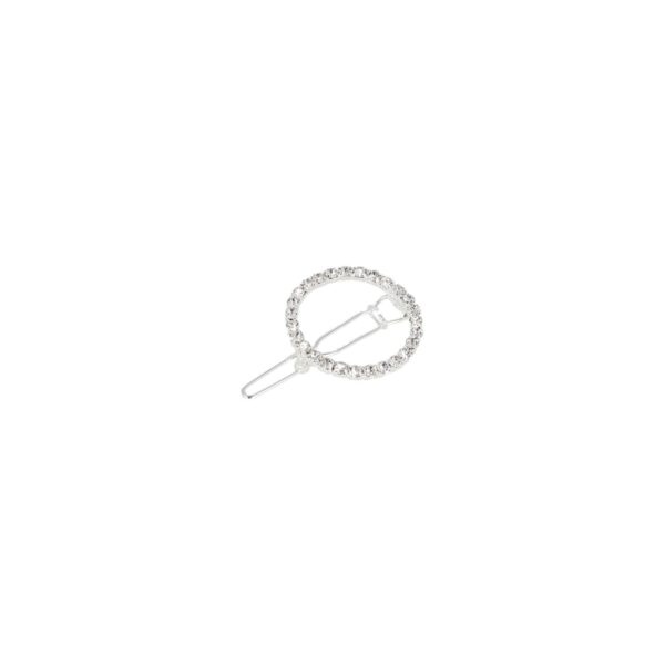 haarclip strass steentjes_27 Haarspeld Haarclip 2cm - Cirkel Strass Steentjes - Zilver
