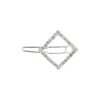 haarclip strass steentjes_3 Haarspeld Haarclip 2cm - Vierkant Strass Steentjes - Zilver