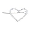 haarclip strass steentjes_9 Haarspeld Haarclip 4cm - Hartje Facet Steentjes - Zilver