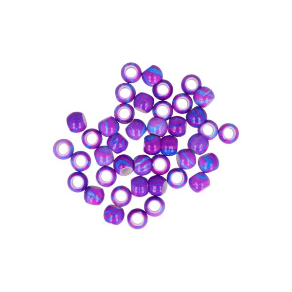 haarkralen paars_1 Haarspeld Haarkralen 1,2cm - Marmer Patroon - Paars Blauw - Set van 40