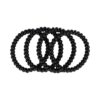 Haarelastieken Invisibobble - Smal - Telefoondraad - Zwart - Set van 4