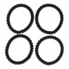 Haarelastieken Invisibobble - Smal - Telefoondraad - Zwart - Set van 4