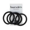 Haarelastieken Invisibobble - Smal - Telefoondraad - Zwart - Set van 4