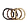 Haarelastieken Invisibobble - Smal - Telefoondraad - Bruin Beige - Set van 4