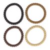 Haarelastieken Invisibobble - Smal - Telefoondraad - Bruin Beige - Set van 4