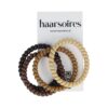 Haarelastieken Invisibobble - Smal - Telefoondraad - Bruin Beige - Set van 4
