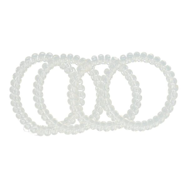 Haarelastieken Invisibobble - Smal - Telefoondraad - Transparant - Set van 4