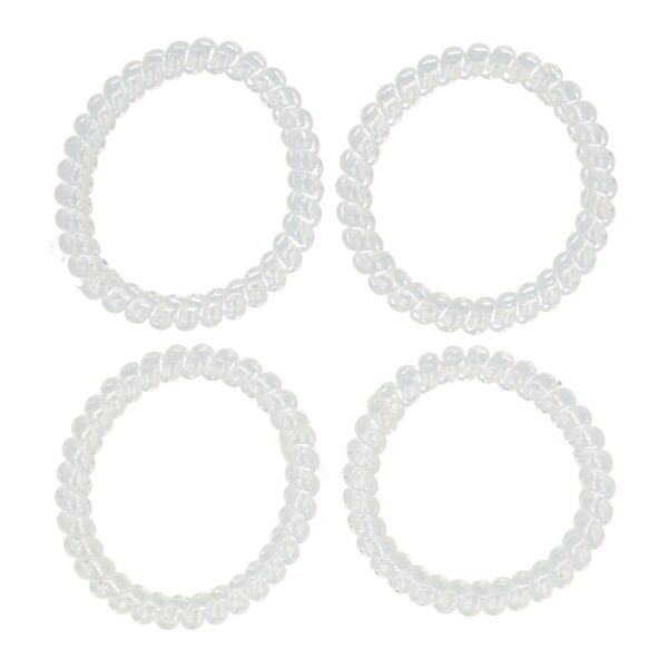 Haarelastieken Invisibobble - Smal - Telefoondraad - Transparant - Set van 4