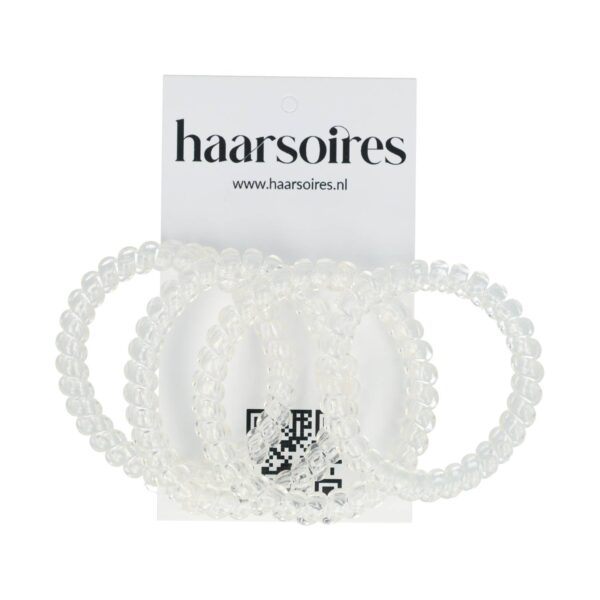 Haarelastieken Invisibobble - Smal - Telefoondraad - Transparant - Set van 4
