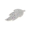 klikklak bladvorm glitter steentjes_13 Haarspeld Klikklak 8cm - Bladvorm - Glitter Steentjes - Zilver Parelmoer