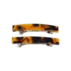 Haarspeld Patentspeld Recht 6cm – Marmer Patroon – Zwart Bruin – Set van 2