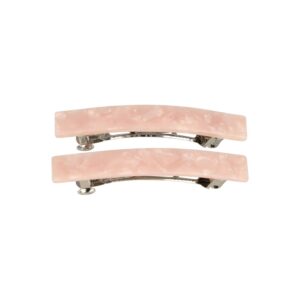 Haarspeld Patentspeld Recht 6cm – Marmer Patroon – Roze – Set van 2