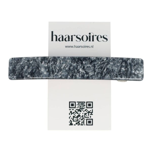 patentspeld recht 11cm marmer_14 Haarspeld Patentspeld Recht 11cm – Marmer Patroon – Grijs