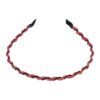 Haarband Diadeem 0,5cm – Zigzag met Kraaltjes  – Zwart Roze Rood
