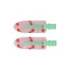 Duckklem Beautyclips kersen roze gren_1 Haarspeld Duckklemmen 6cm – Platte Vorm Beautyclips – Kersenprint – Roze Rood Groen – Set van 2