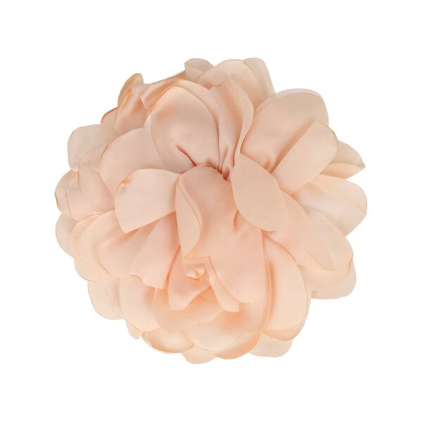 Haarspeld Duckklem 10cm – Haarbloem – Gladde Stof – Perzik Roze