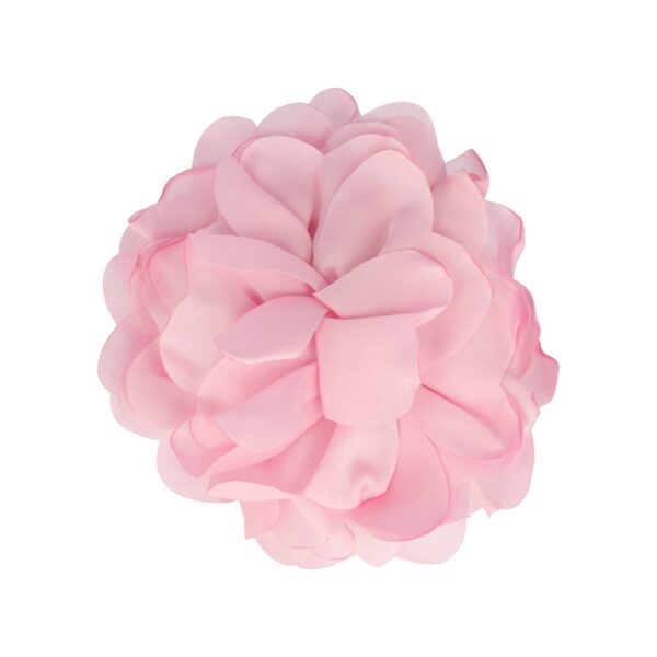 Haarspeld Duckklem 10cm – Haarbloem – Gladde Stof – Roze