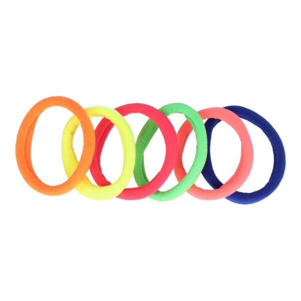 Haarelastieken endless color mix_1 Haarelastieken Basic - Endless - Color Mix – Roze Geel Oranje Blauw Groen - Set van 6