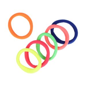 Haarelastieken Basic - Endless - Color Mix – Roze Geel Oranje Blauw Groen - Set van 6