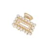 Haarspeld Haarklem 4cm – Recht – Parel – Metaal – Goud