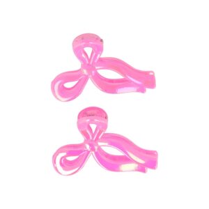 Haarspeld Haarklemmen 4,5cm – Strik – Parelmoer Roze – Set van 2