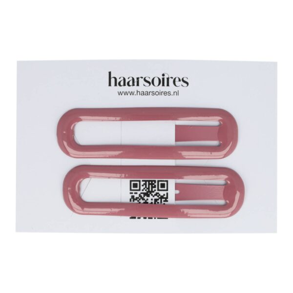 Haarspeld Klikklak 7cm - Epoxy - Roze - Set van 2