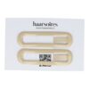 Haarspeld Klikklak 7cm - Epoxy - Creme - Set van 2