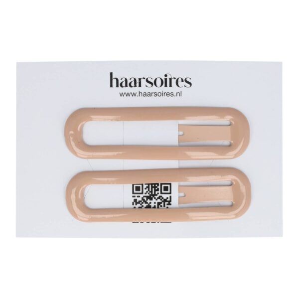 Haarspeld Klikklak 7cm - Epoxy - Zalmroze - Set van 2