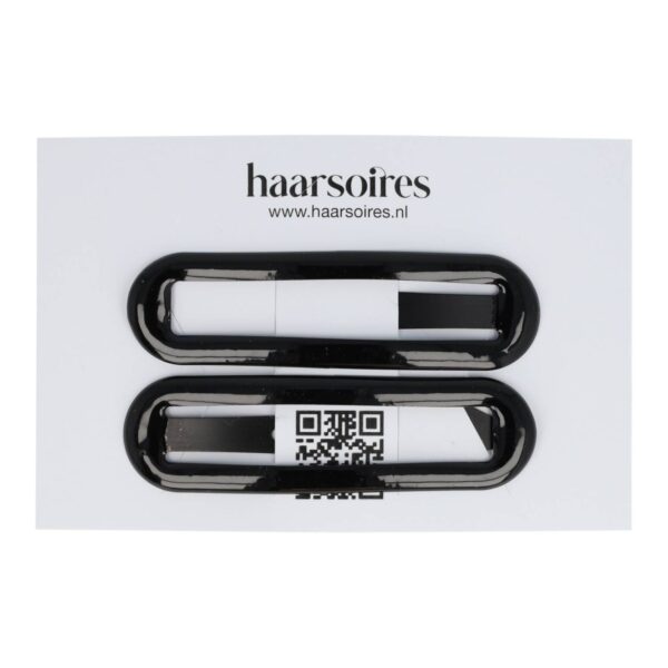 Haarspeld Klikklak 7cm - Epoxy - Zwart - Set van 2