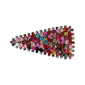 Haarspeld Klikklak 7cm - Driehoek Vorm - Glitter Steentjes - Multi Color