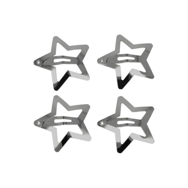 Klikklak ster zilver set van 4_2 Haarspeld Klikklak 3cm - Ster - Zilver - Set van 4