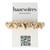 Haarspeld Patentspeld 7cm – Hartjes – Metaal – Goud