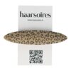 Haarspeld Patentspeld 9cm – Ovaal – Glitter Panterprint – Beige Goud
