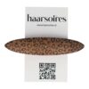 Haarspeld Patentspeld 9cm – Ovaal – Glitter Panterprint – Bruin Koper