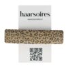 Haarspeld Patentspeld 9cm – Recht – Glitter Panterprint – Beige Goud
