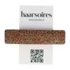 Haarspeld Patentspeld 9cm – Recht – Glitter Panterprint – Bruin Koper