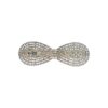 Haarspeld Patentspeld Strik 6.5cm – Strass Steentjes – Zilver