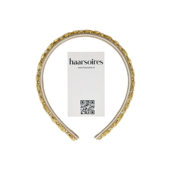 diadeem facet stenen_14 Haarband Diadeem 1,5cm – Facetkralen - Strass Steentjes – Wit Zilver