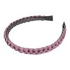 Haarband Diadeem 1.5cm – Gevlochten – Effen Stof & Kunststof – Oudroze